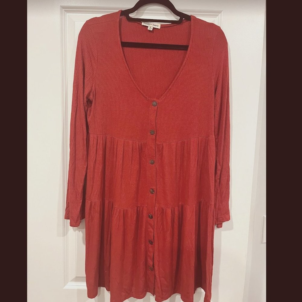 Charmed Hearts Tiered Babydoll Tunic Dress